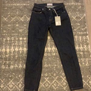 Everlane mid-rise dark indigo jeans